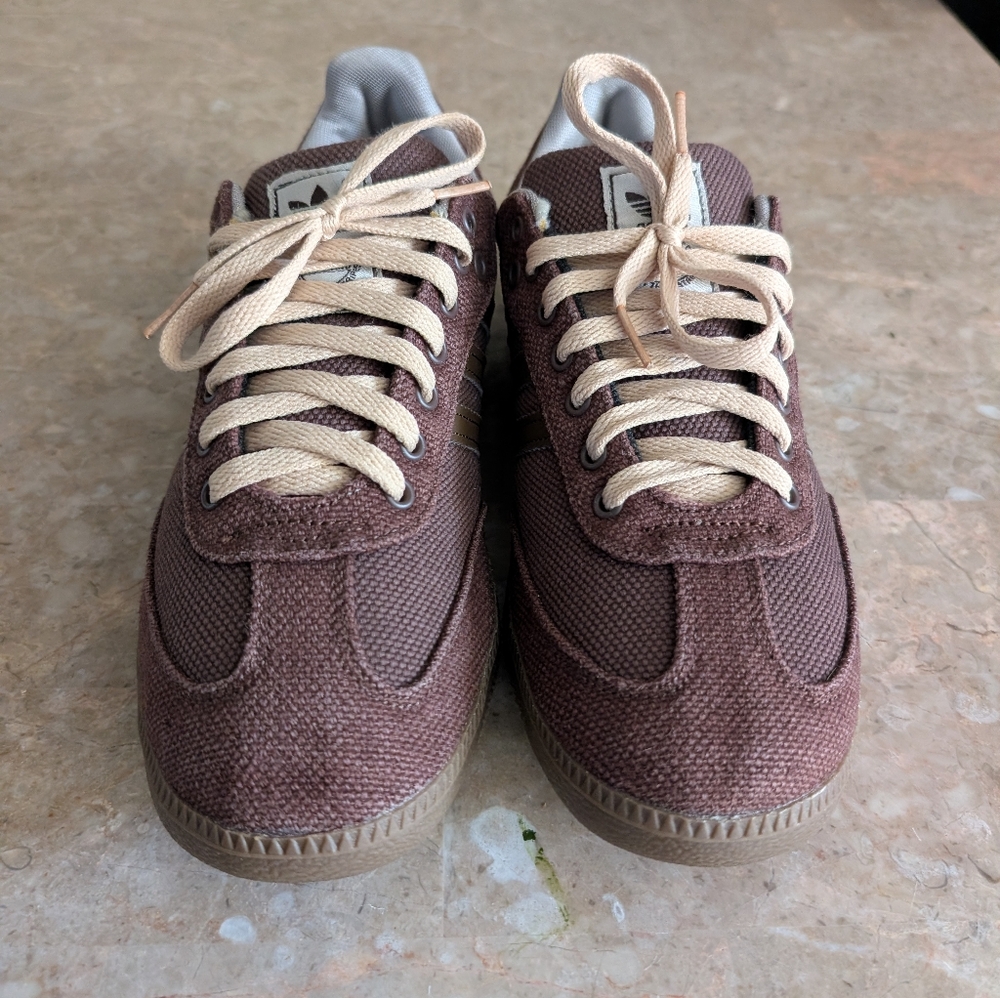 Adidas Hemp Samba Rare Chocolate Brown (2013) #G99555 Men's Size 10.5 No Box - Picture 4 of 14